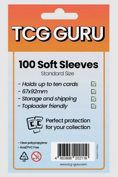TCG Guru - Soft Sleeves Standard Size (x100)