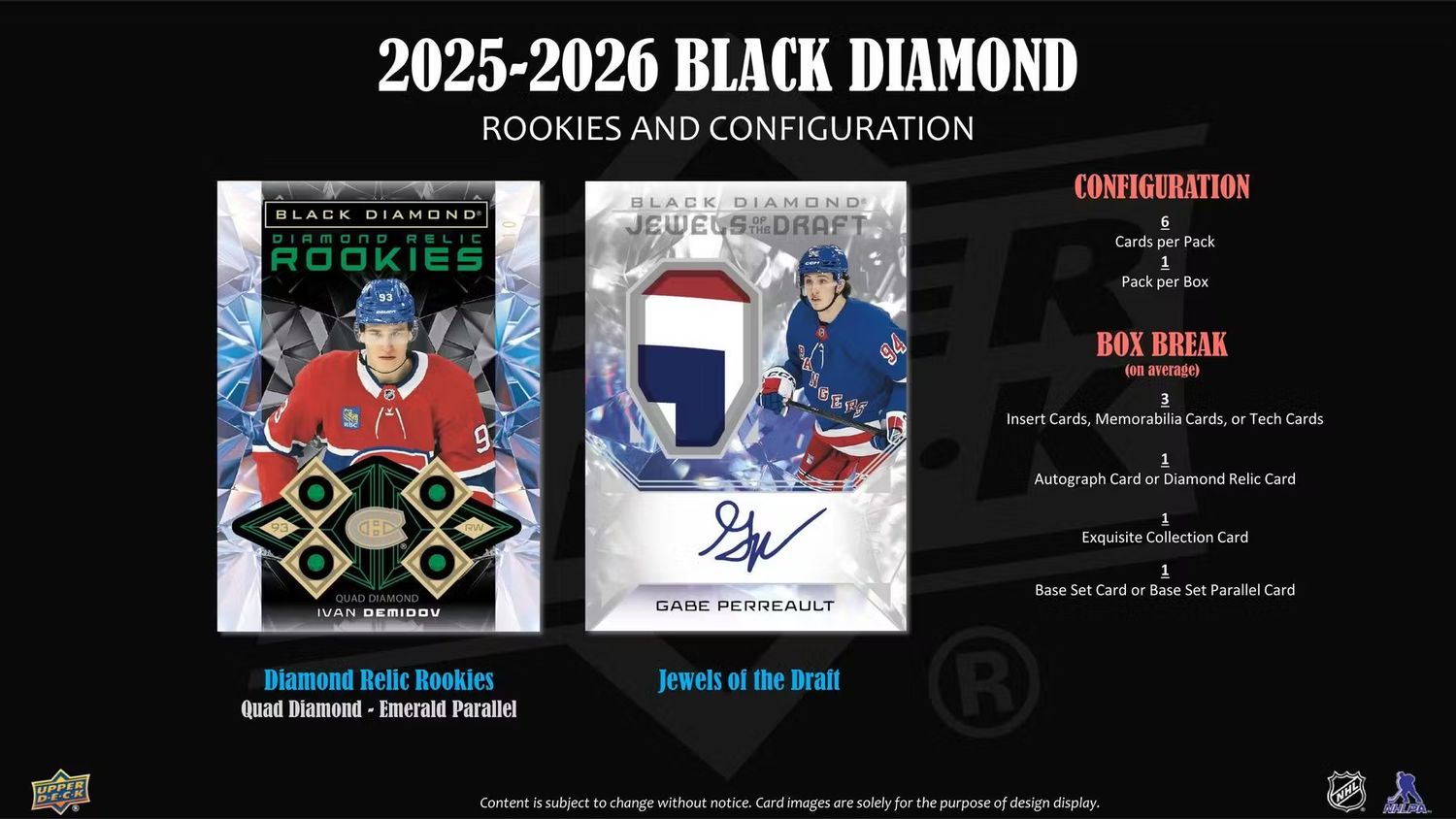 2025/26 Upper Deck Black Diamond Hockey Hobby Box