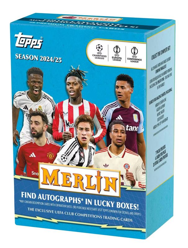 2024/25 Topps Chrome Merlin UEFA Club Competitions Soccer Blaster Box (coming end of December)