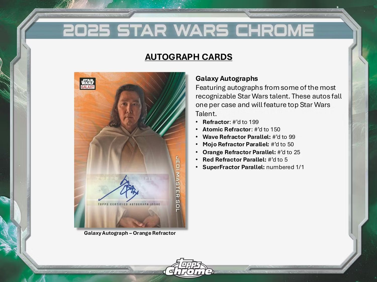 2025 Star Wars Chrome Galaxy Hobby Box