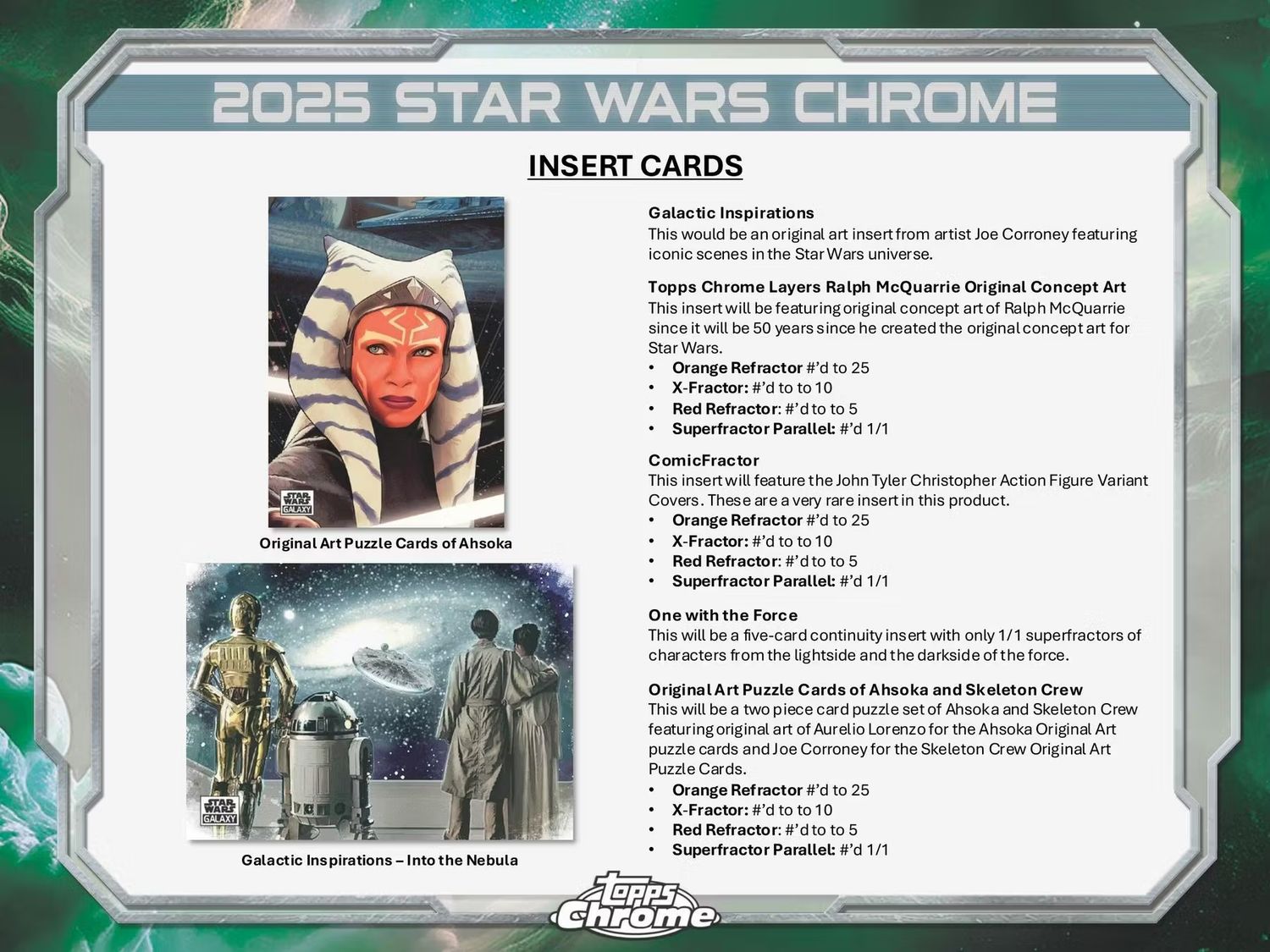 2025 Star Wars Chrome Galaxy Hobby Box