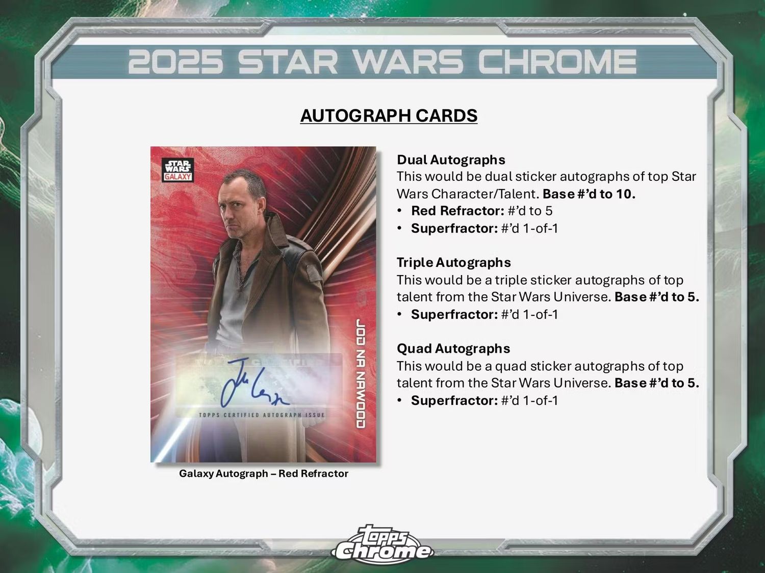 2025 Star Wars Chrome Galaxy Hobby Box