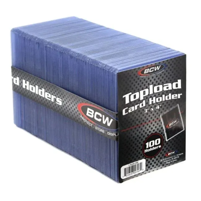 BCW - 3x4 Topload Card Holder - Standard (100 CT. Pack)