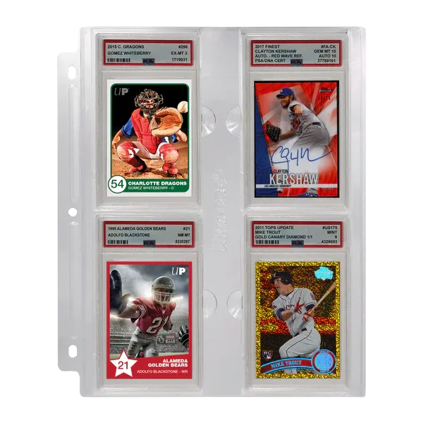 Ultra Pro - 4-Pocket Page for Graded PSA Slabs (x10)