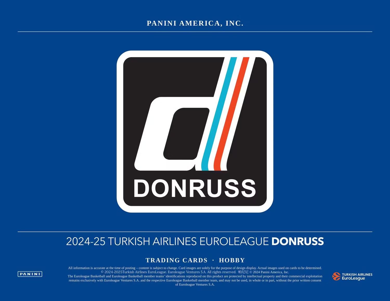 2024/25 Panini Donruss Turkish Airlines EuroLeague Basketball Hobby Box
