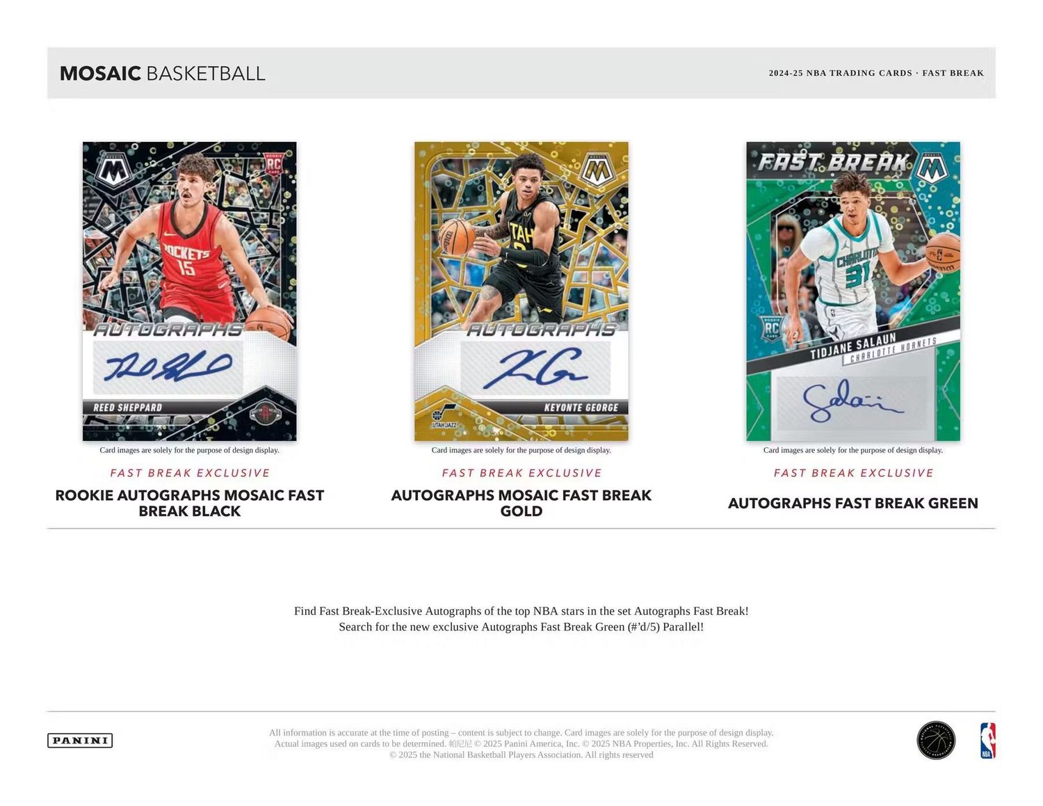 2024/25 Panini Mosaic Basketball Fast Break Box