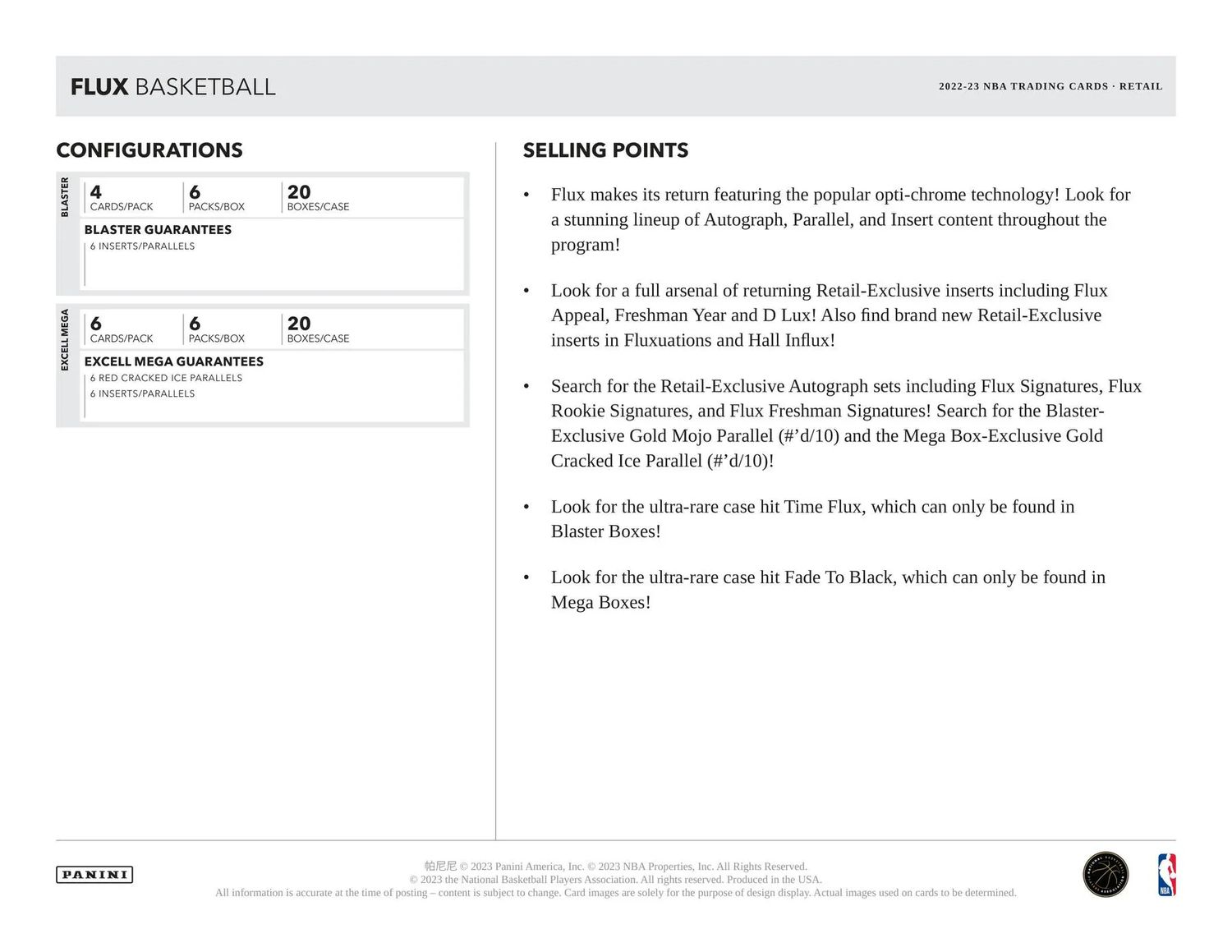 2022/23 Panini Flux Basketball Blaster Pack
