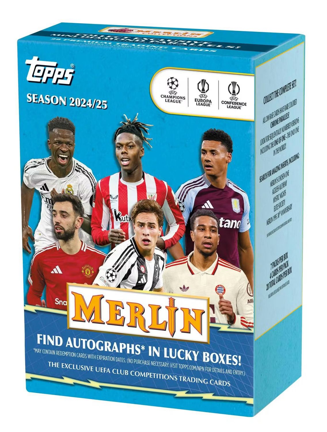 2024/25 Topps Chrome Merlin UEFA Club Competitions Soccer Blaster Pack