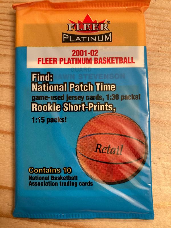 2001/02 Fleer Platinum NBA Basketball Retail Pack