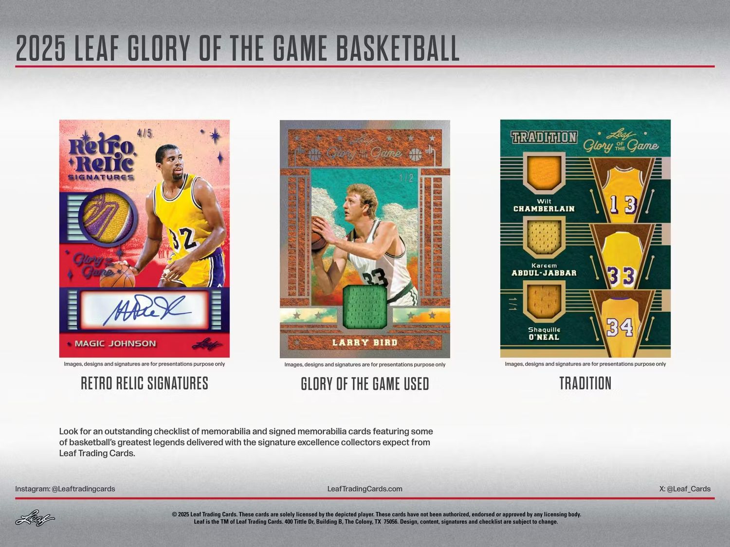 2025 Leaf Glory of the Game Basketball Hobby Box (Coming soon)