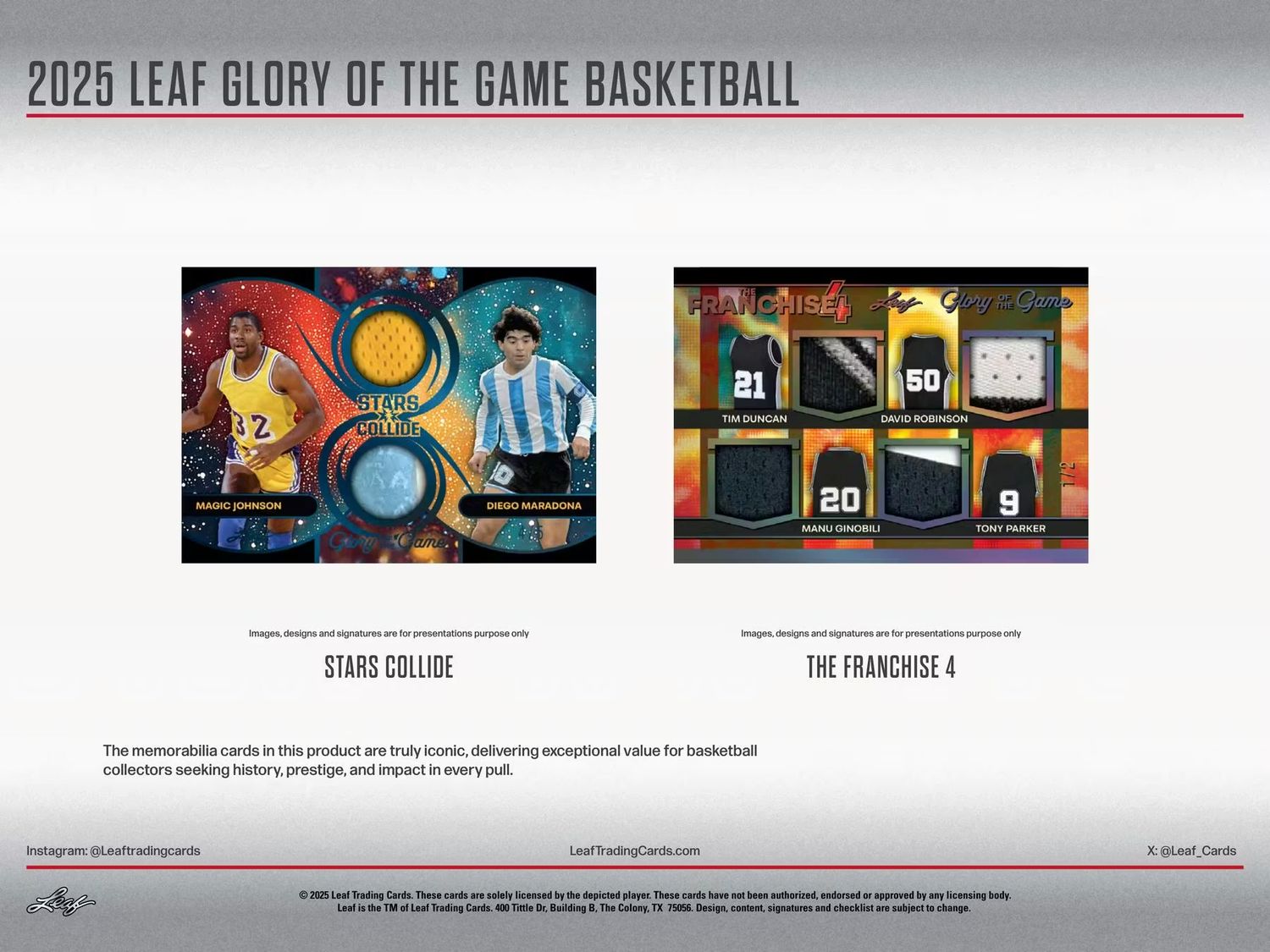 2025 Leaf Glory of the Game Basketball Hobby Box (Coming soon)
