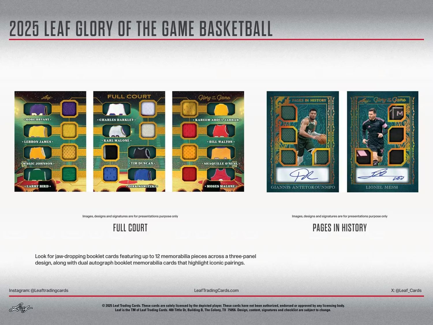 2025 Leaf Glory of the Game Basketball Hobby Box (Coming soon)