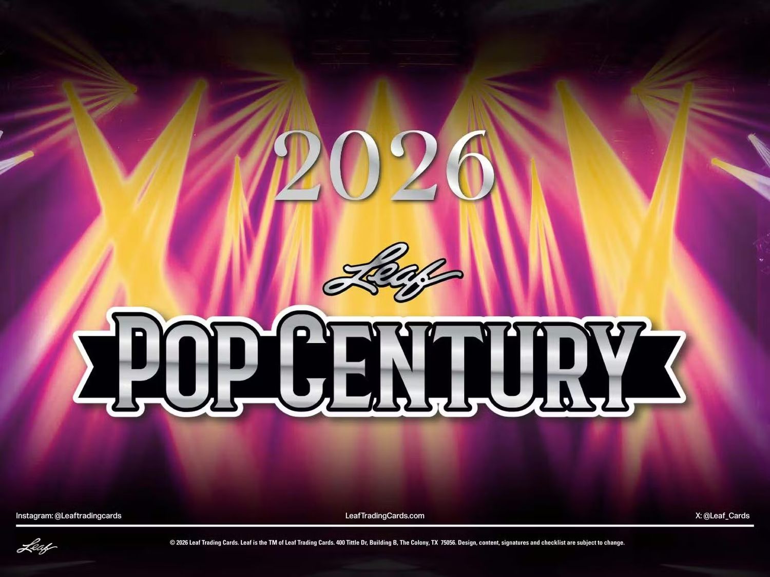 2026 Leaf Metal Pop Century Hobby Box (Coming soon)