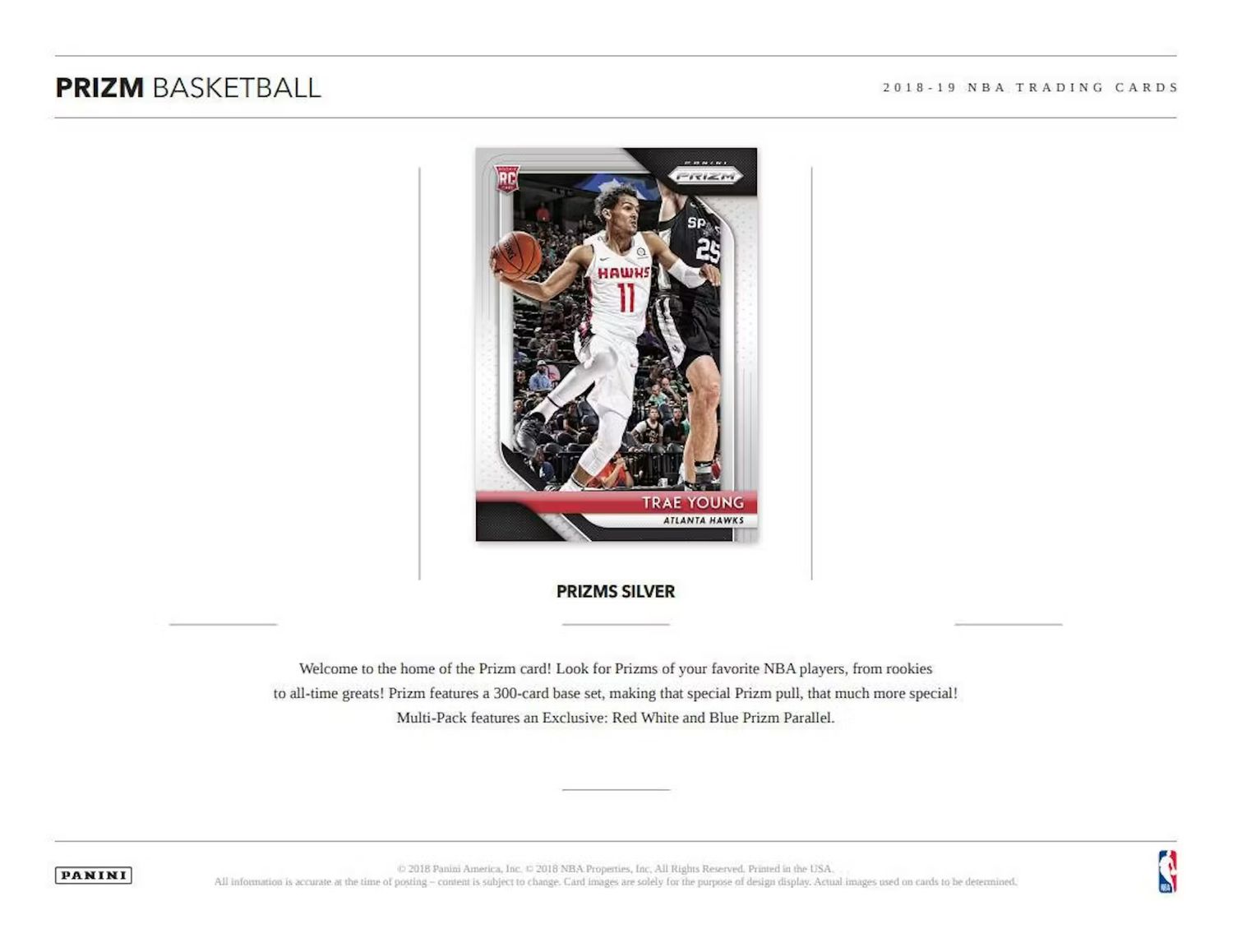 2018/19 Panini Prizm Basketball Multi Cello Fat Pack