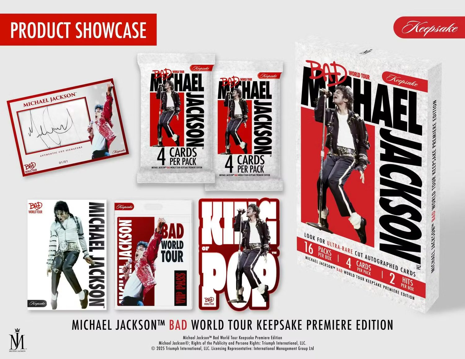 2025 Michael Jackson Bad World Tour Keepsake Premiere Edition Hobby 10-Box Case
