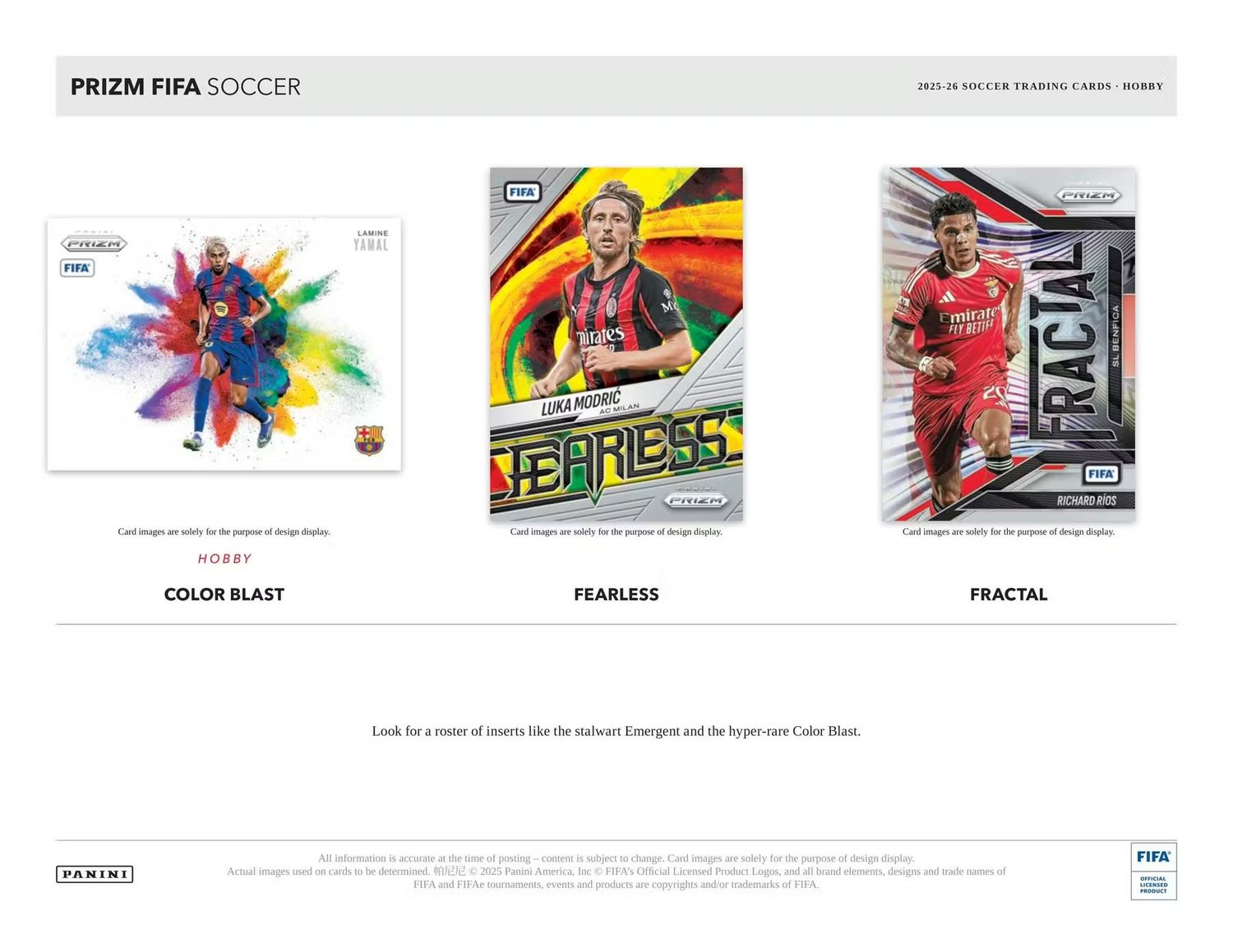 2025/26 Panini Prizm FIFA Soccer Hobby Box (Coming soon)