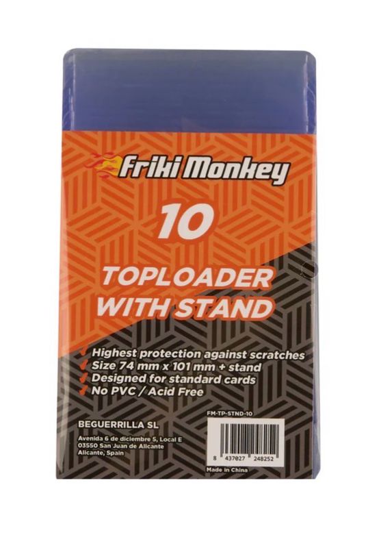 FrikiMonkey - Toploader with Integrated Stand for TCG Cards