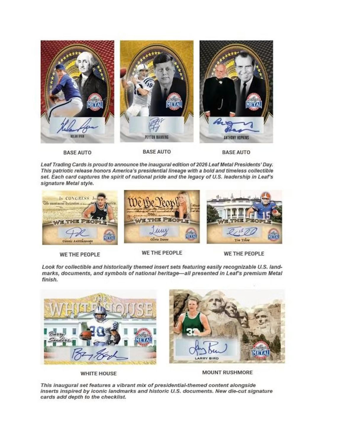 2026 Leaf Metal Presidents' Day Hobby Box