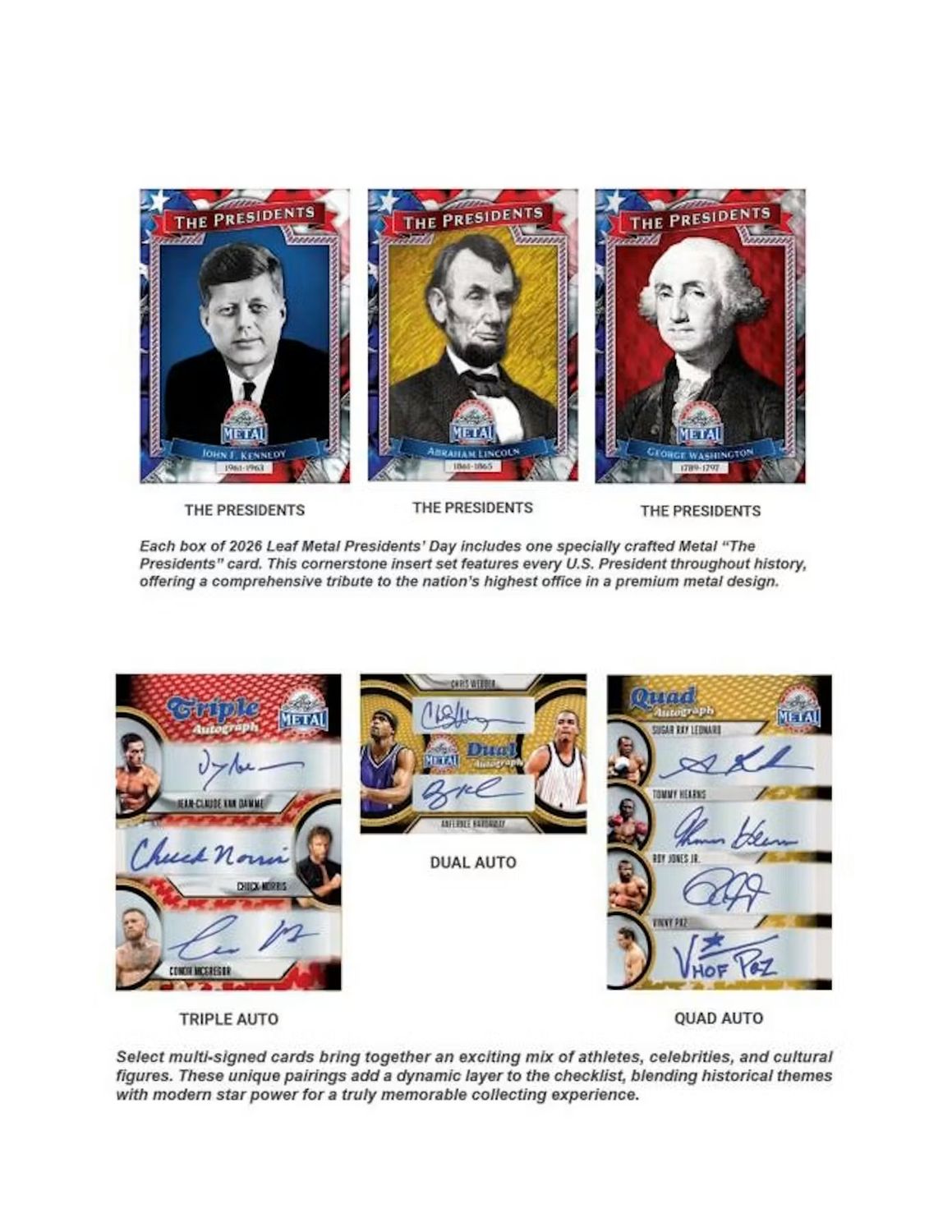 2026 Leaf Metal Presidents' Day Hobby Box