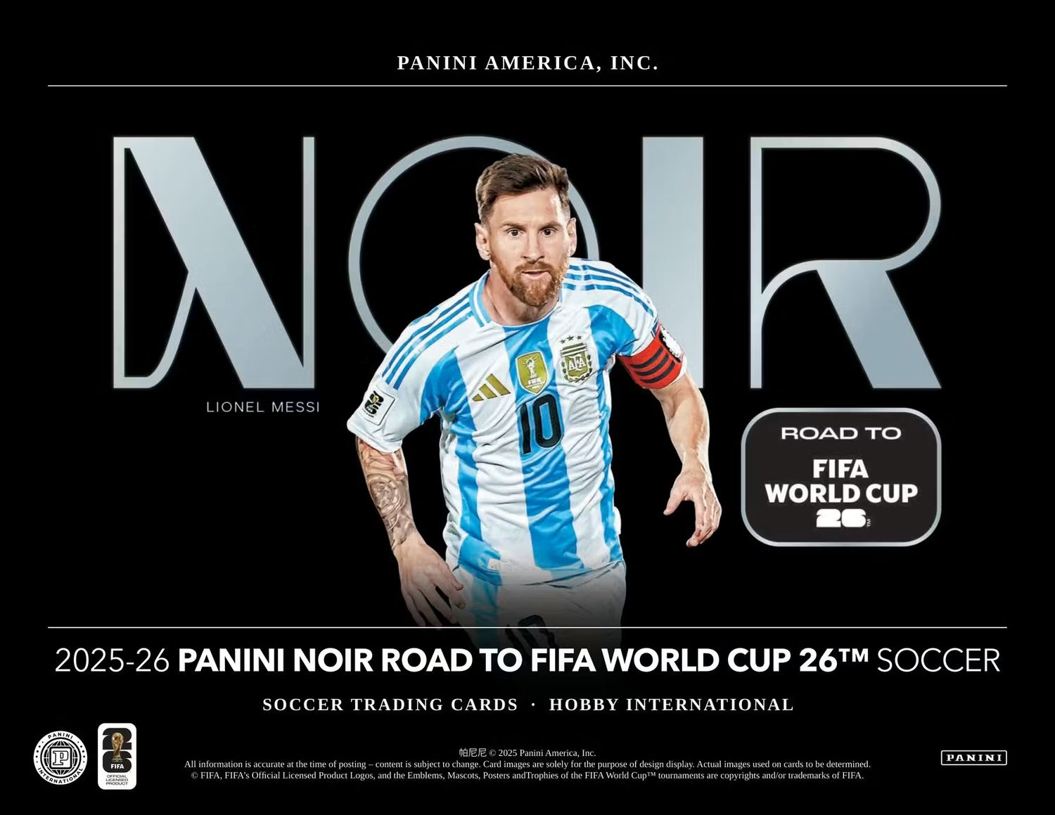 2025/26 Panini Noir Road to FIFA World Cup Soccer Hobby International Box