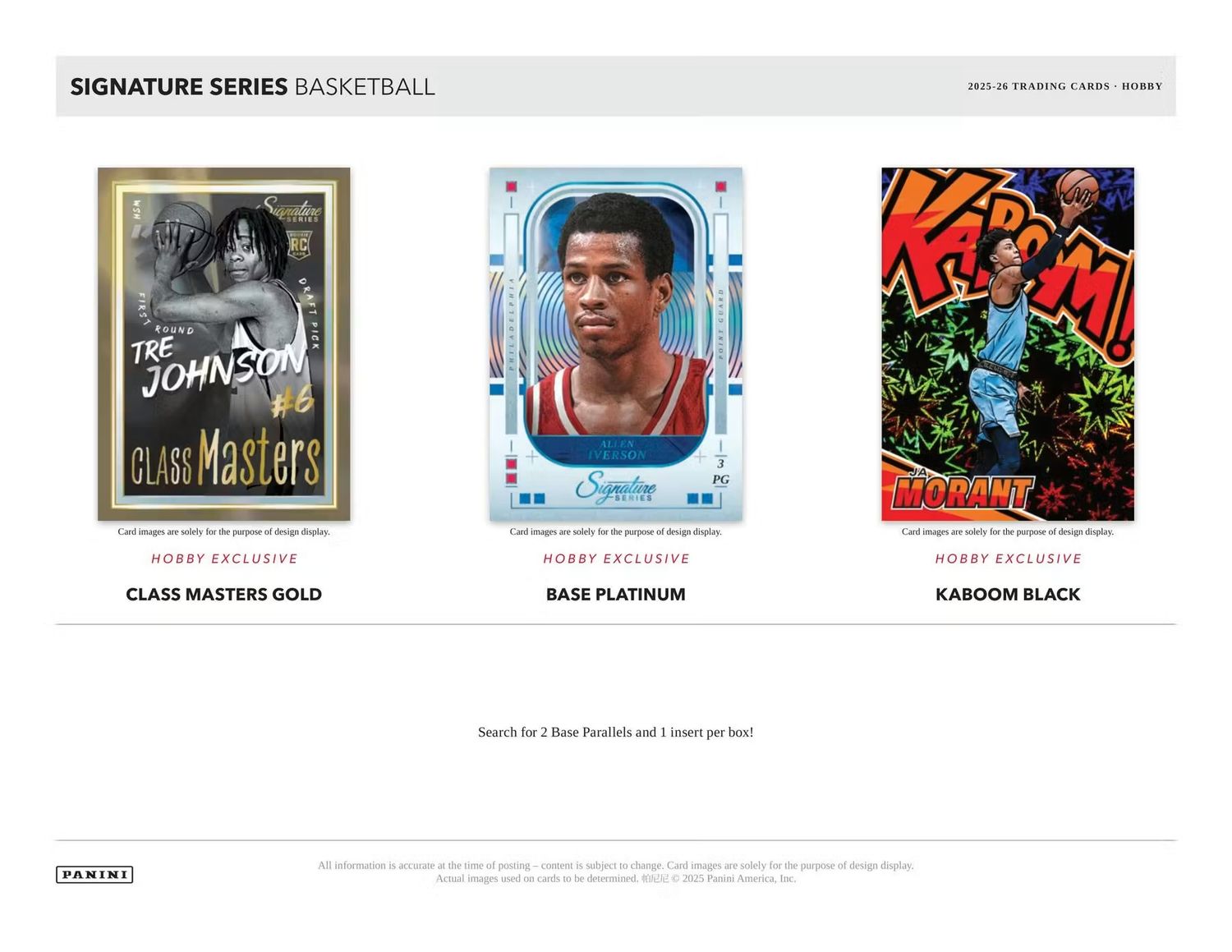 2025/26 Panini Signature Series Basketball Hobby Box