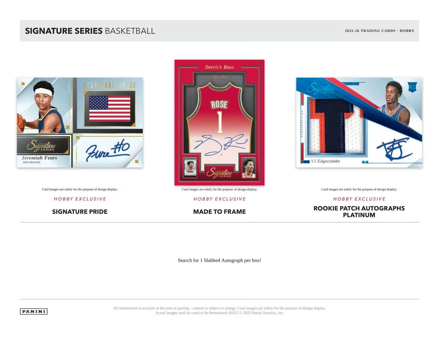 2025/26 Panini Signature Series Basketball Hobby Box
