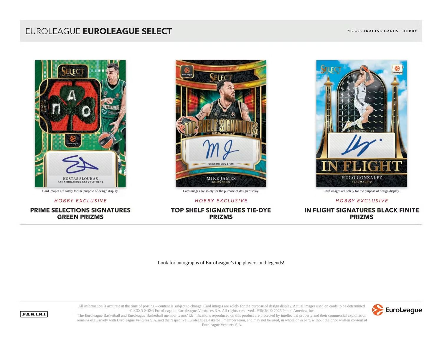 2025/26 Panini Select EuroLeague Basketball Hobby 12-Box Case