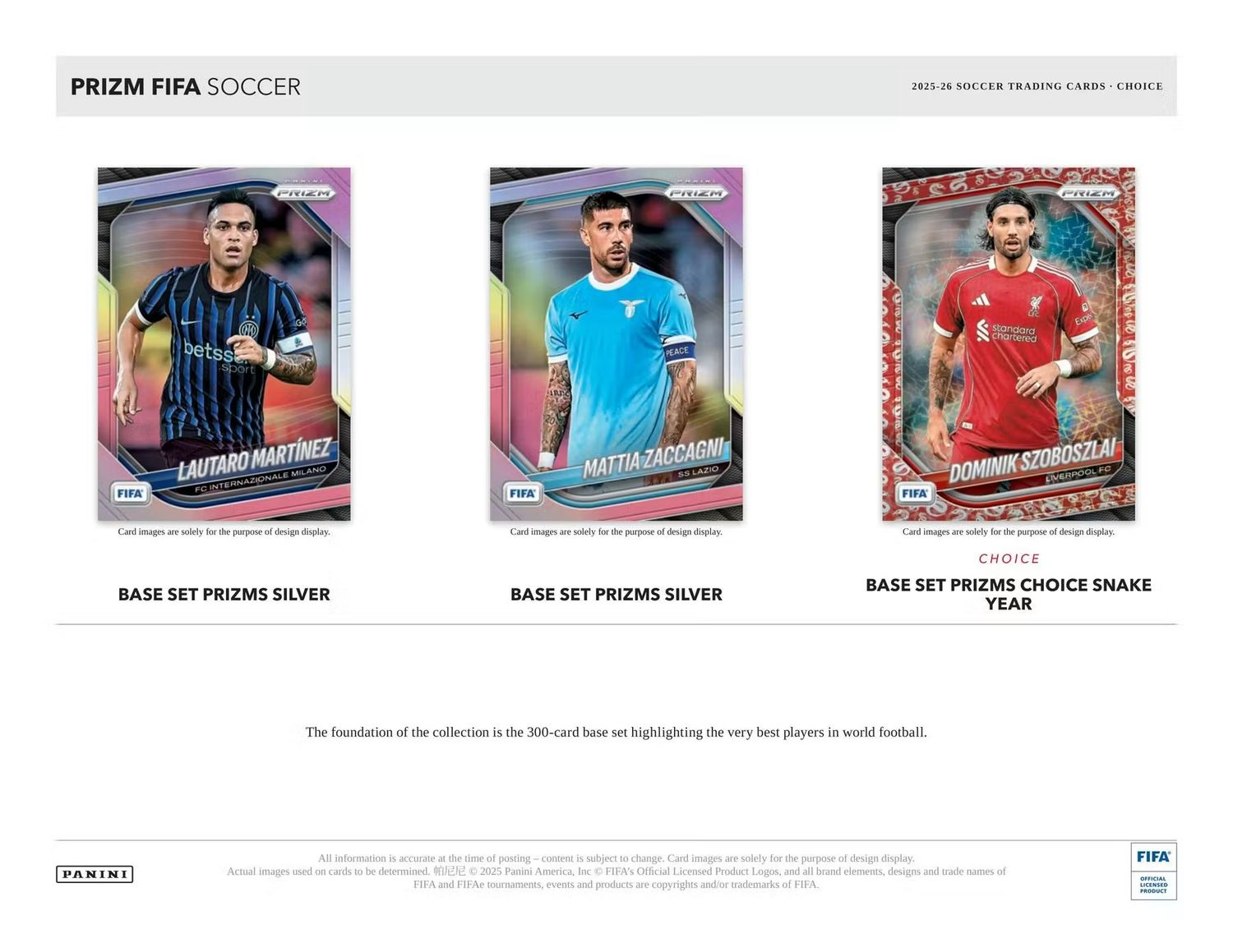 2025/26 Panini Prizm FIFA Soccer Choice 20-Box Case