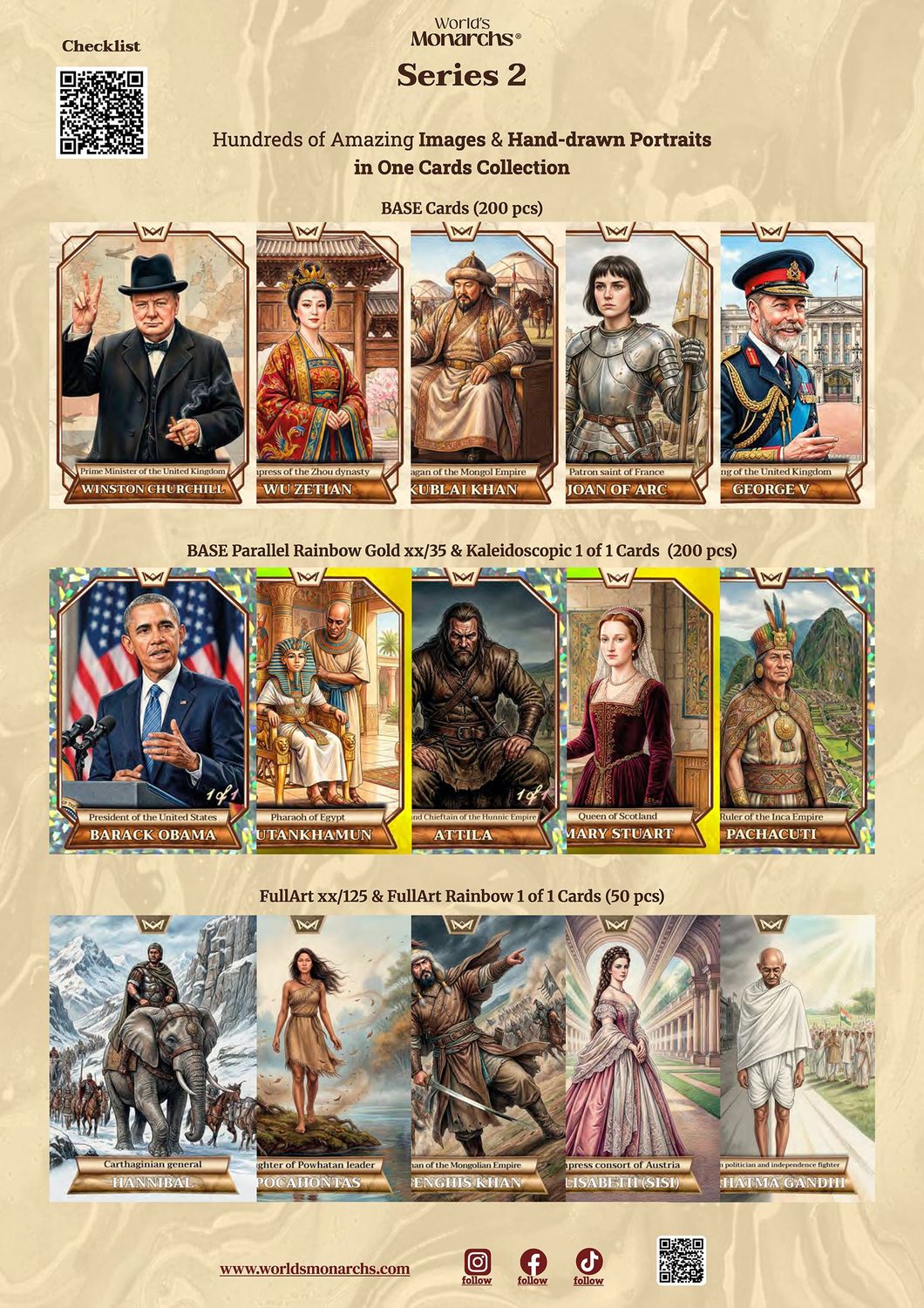 2026 World’s Monarchs Trading Cards Series 2 (Coming soon)