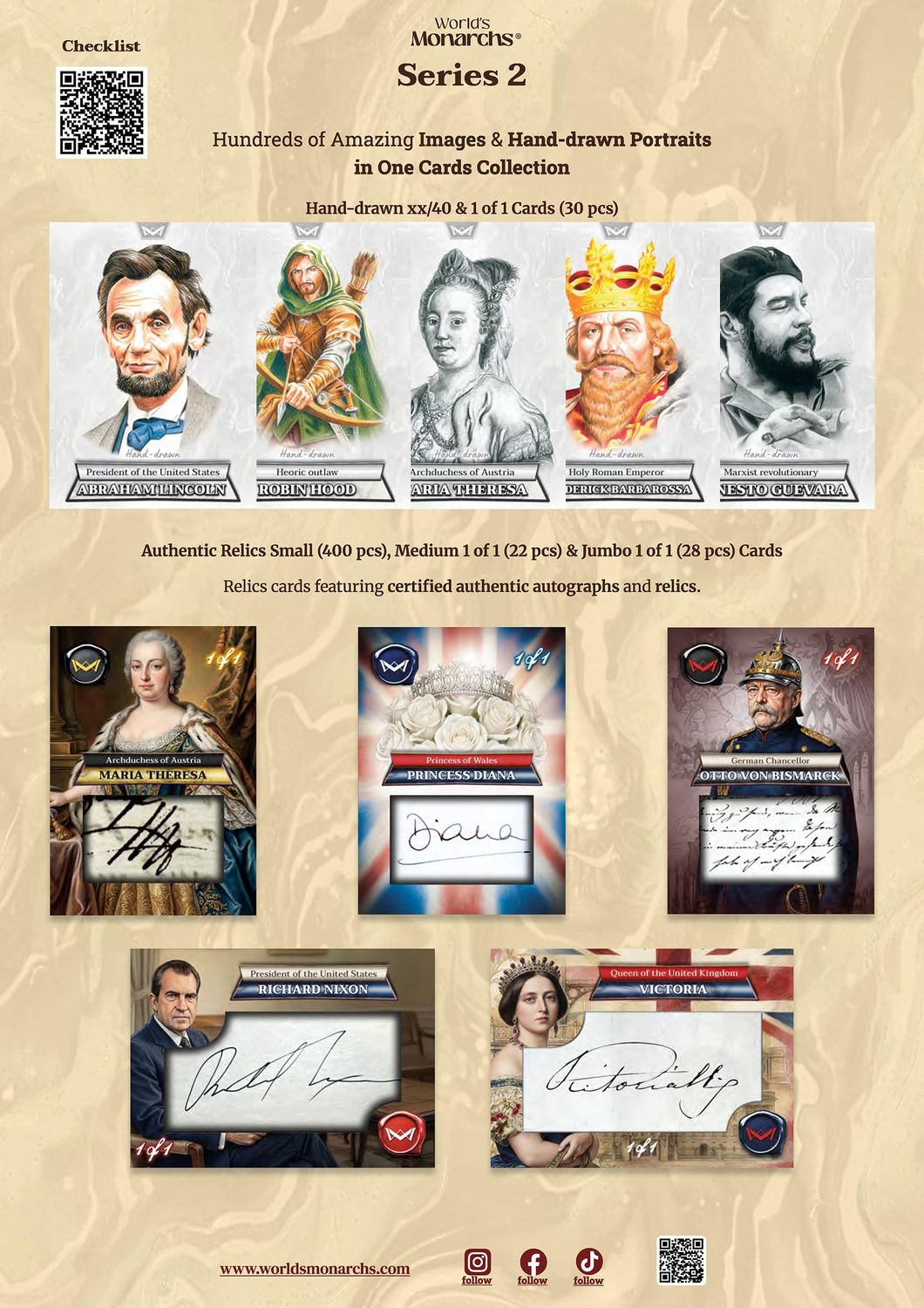 2026 World’s Monarchs Trading Cards Series 2 (Coming soon)