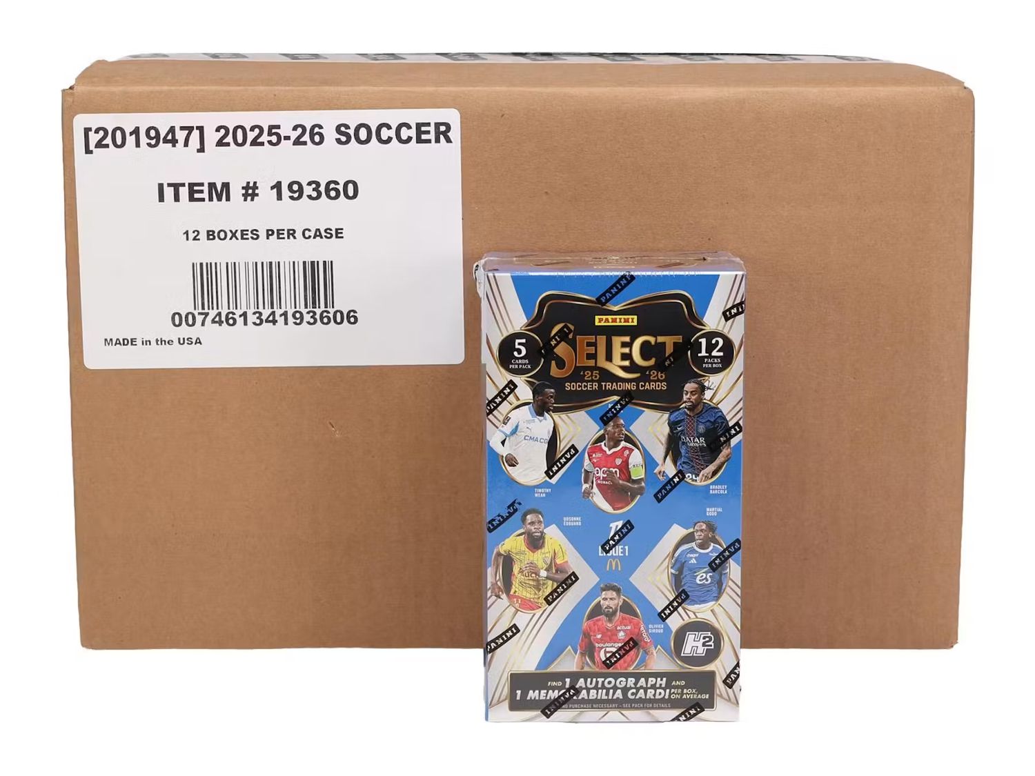 2025/26 Panini Select Ligue 1 Soccer H2 12-Box Case