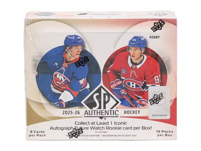 2025/26 Upper Deck SP Authentic Hockey Hobby Box (coming soon)