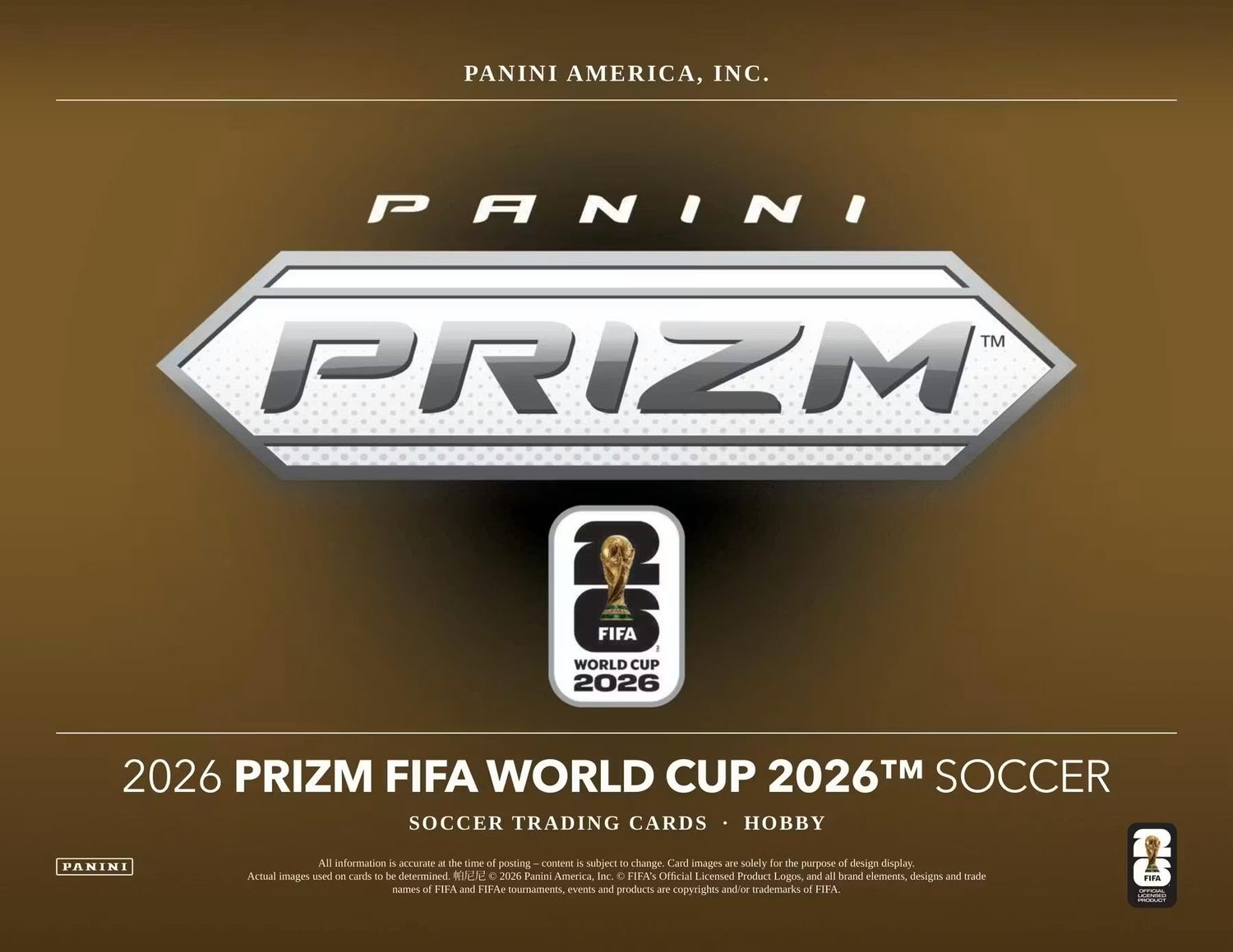 2026 Panini Prizm FIFA World Cup Soccer Hobby Box