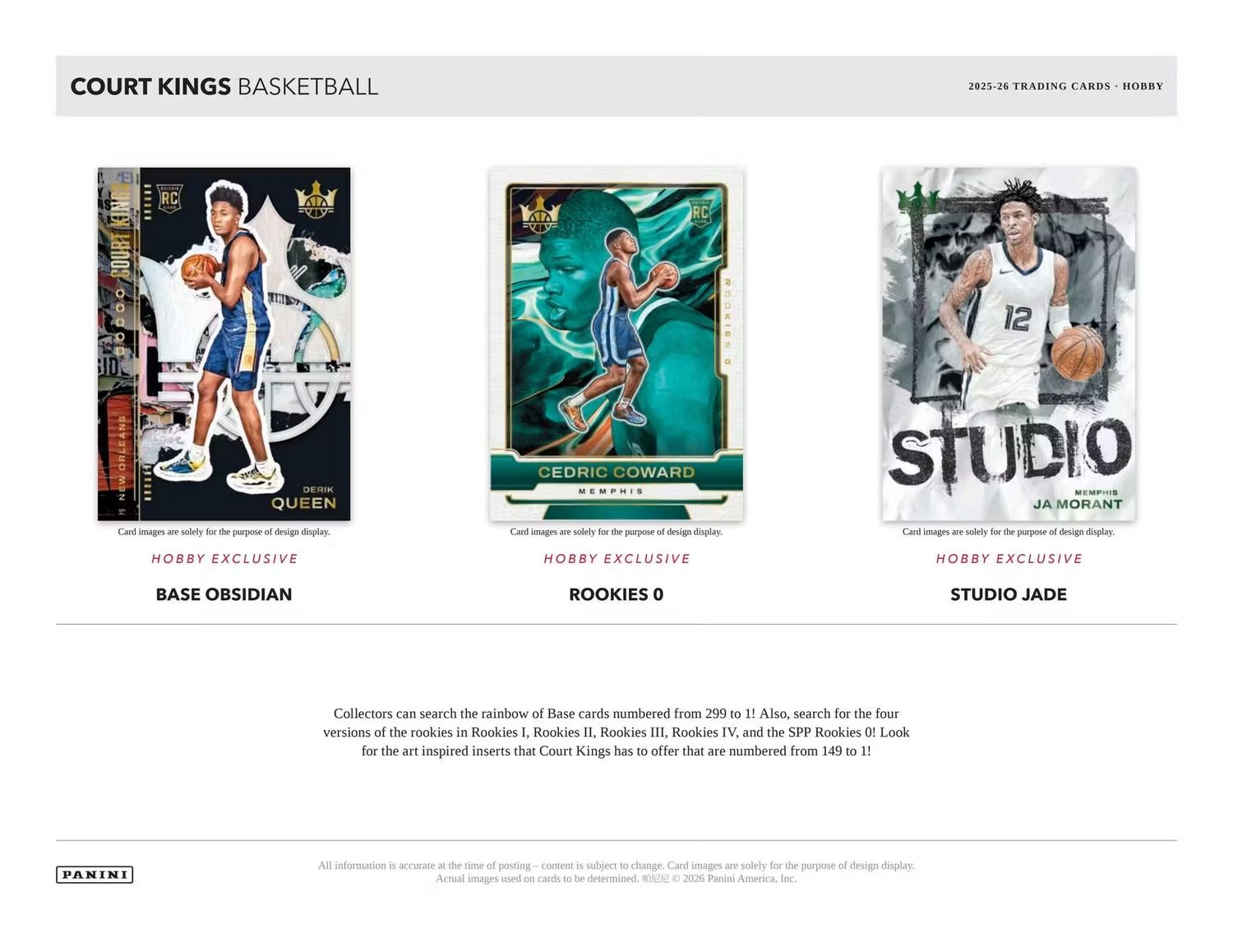 2025/26 Panini Court Kings Basketball Hobby Box