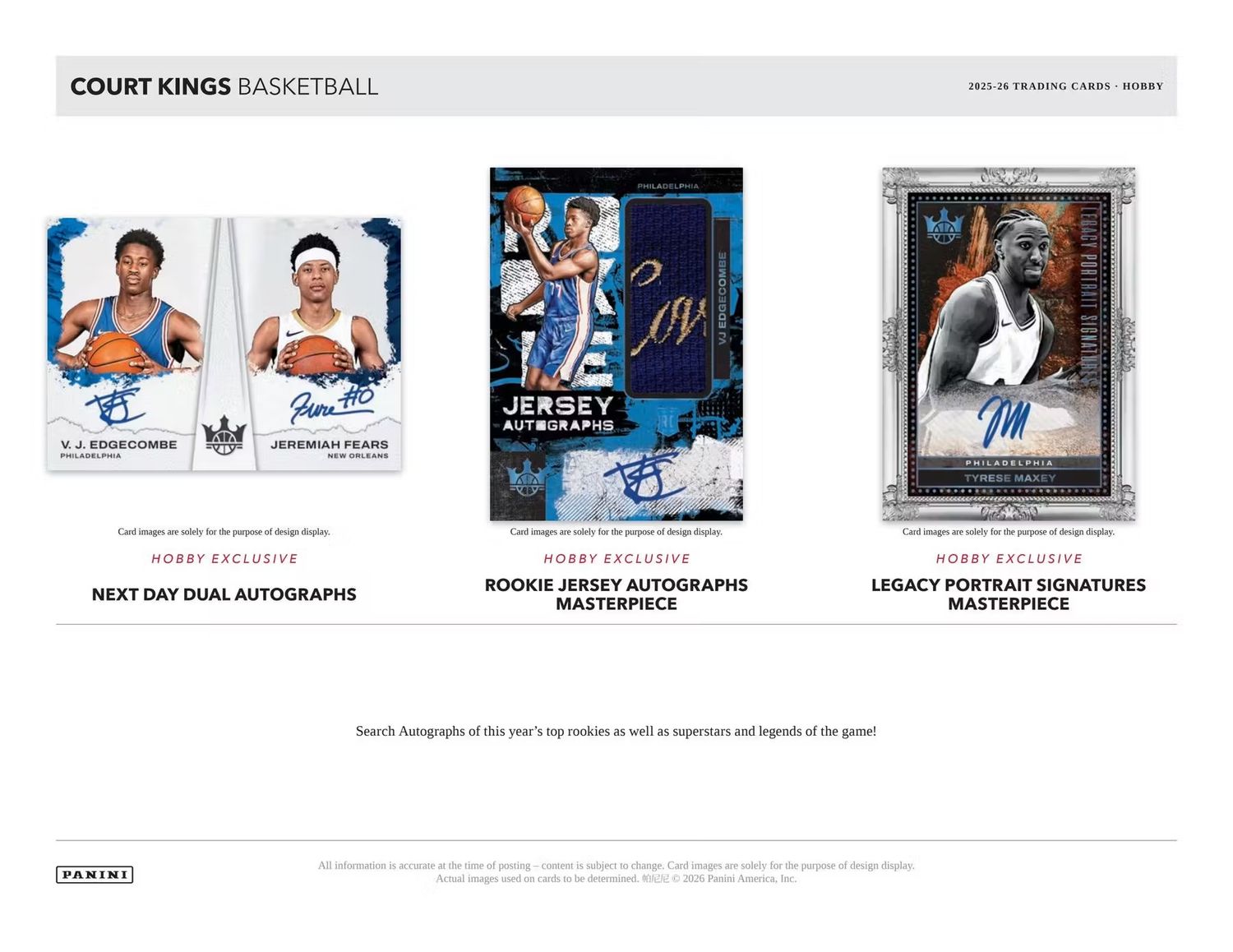2025/26 Panini Court Kings Basketball Hobby Box