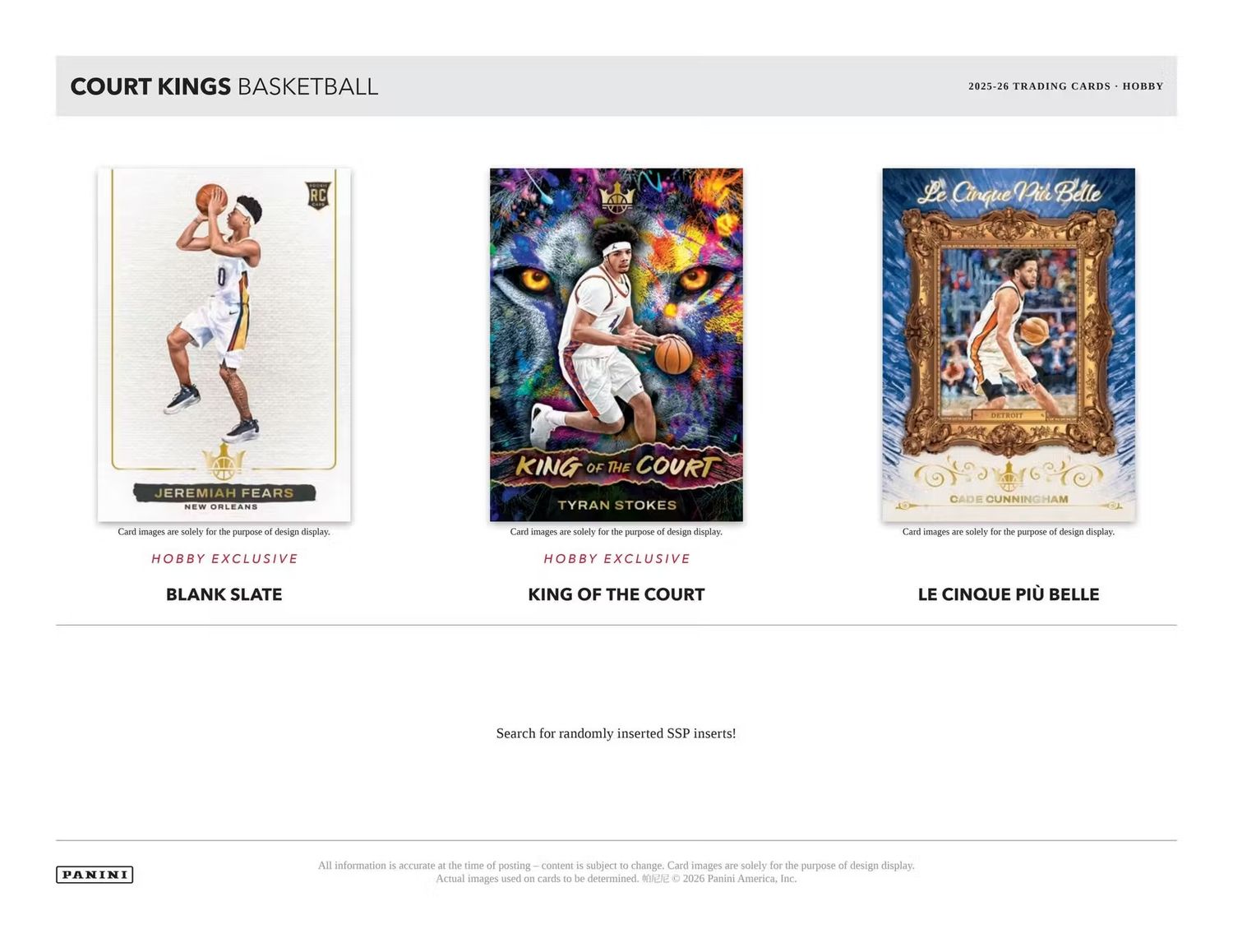 2025/26 Panini Court Kings Basketball Hobby Box