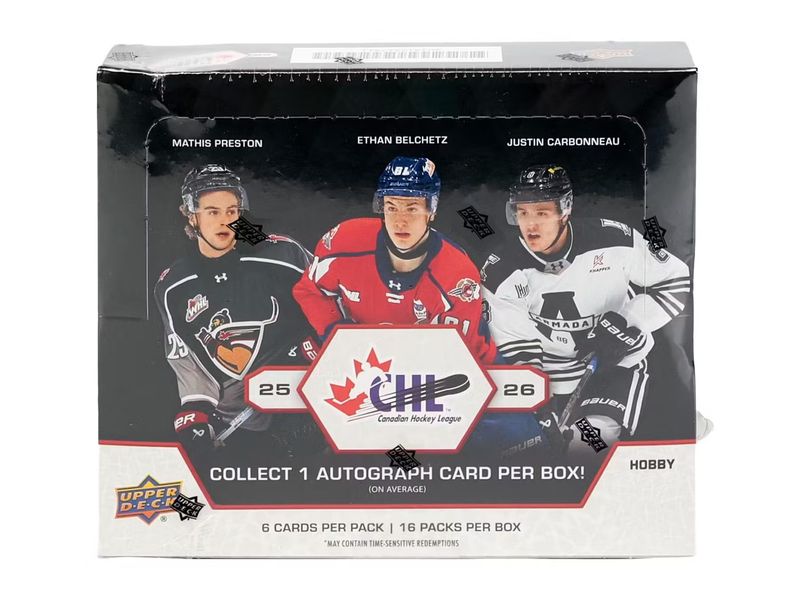 2025/26 Upper Deck CHL Hockey Hobby Box