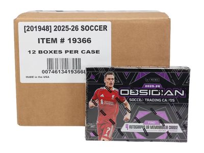 2025/26 Panini Obsidian Soccer Hobby 12-Box Case
