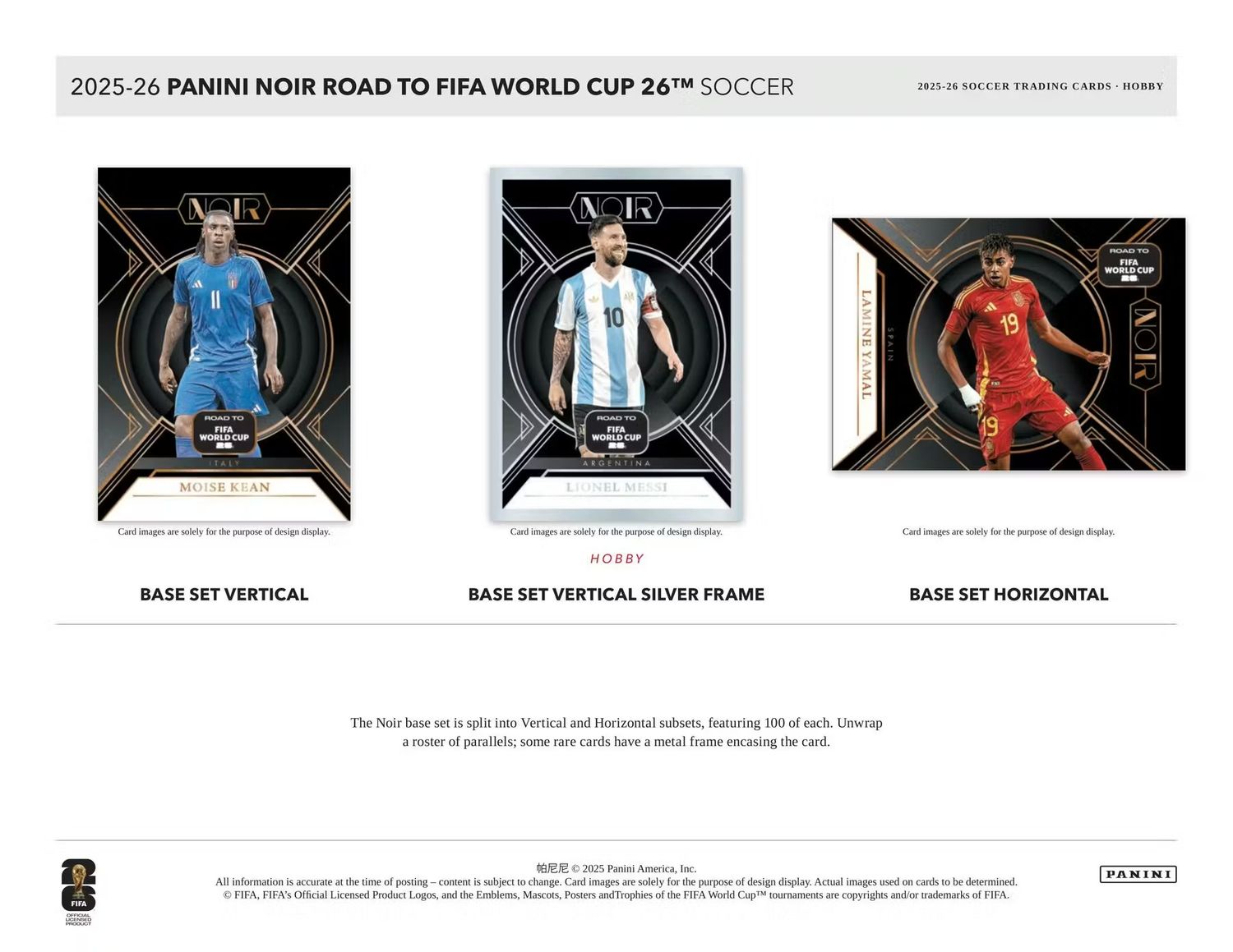2025/26 Panini Noir Road to FIFA World Cup Soccer Hobby Box