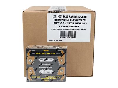 2026 Panini Prizm FIFA World Cup Soccer 24-Pack Retail 20-Box Case (in transit)