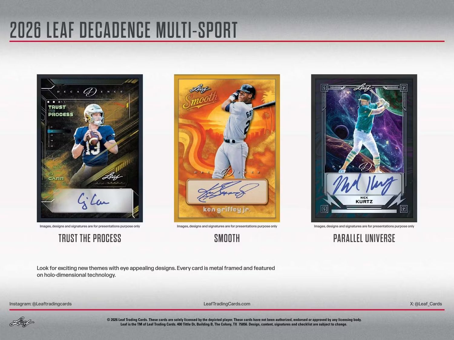 2026 Leaf Decadence Multisport Hobby Box