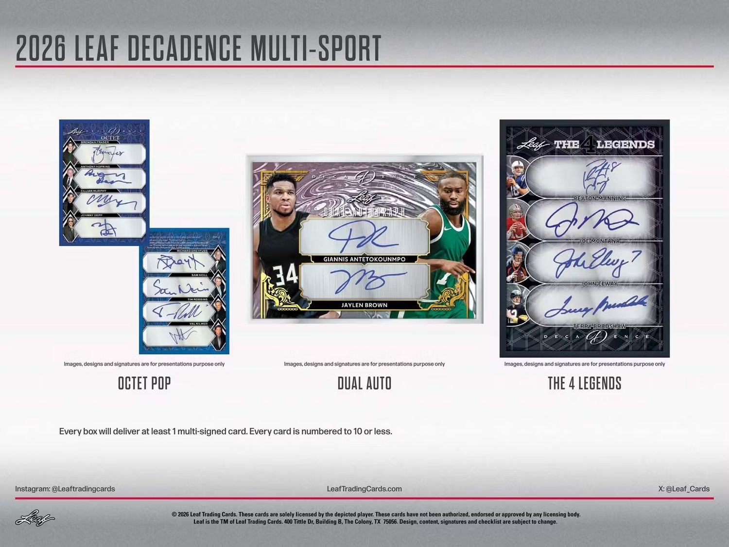 2026 Leaf Decadence Multisport Hobby Box