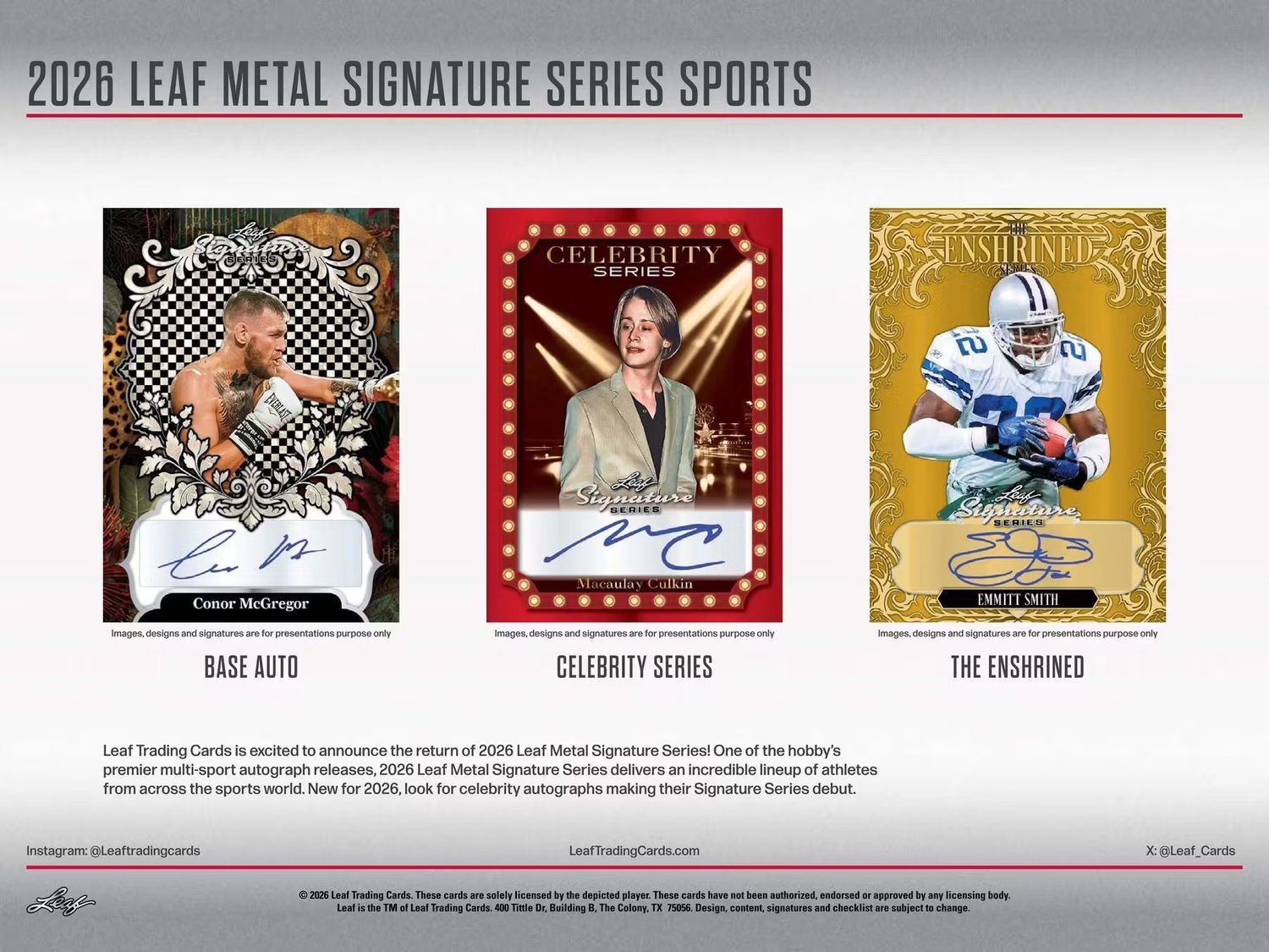 2026 Leaf Signature Series Hobby Box (Coming soon)