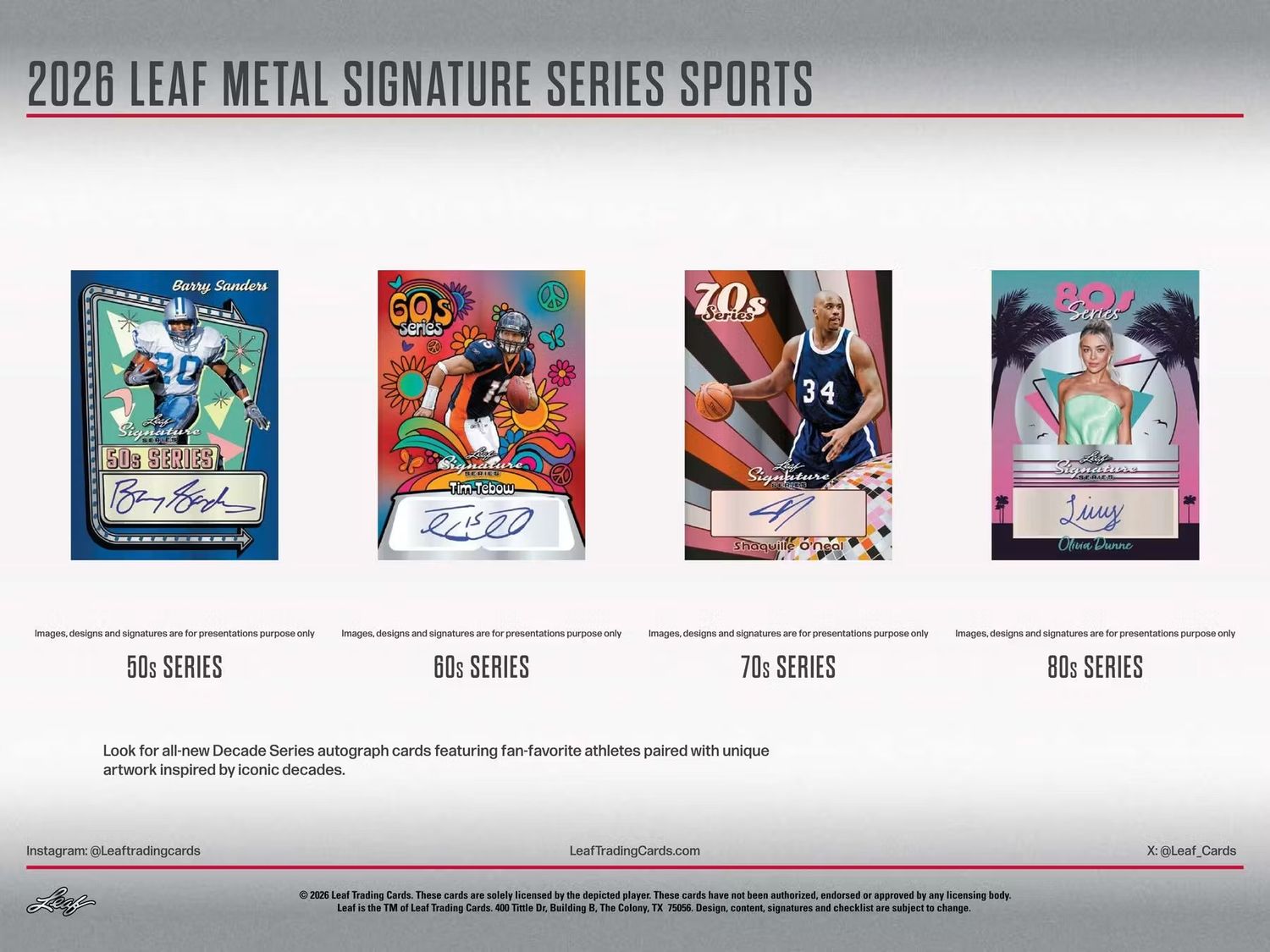 2026 Leaf Signature Series Hobby Box (Coming soon)