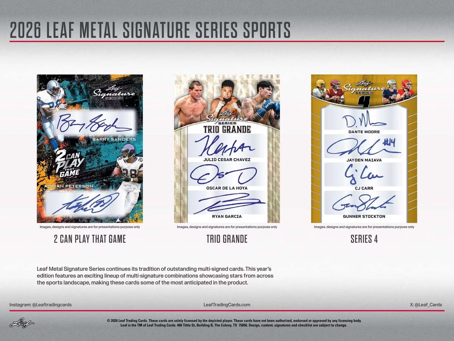 2026 Leaf Signature Series Hobby Box (Coming soon)