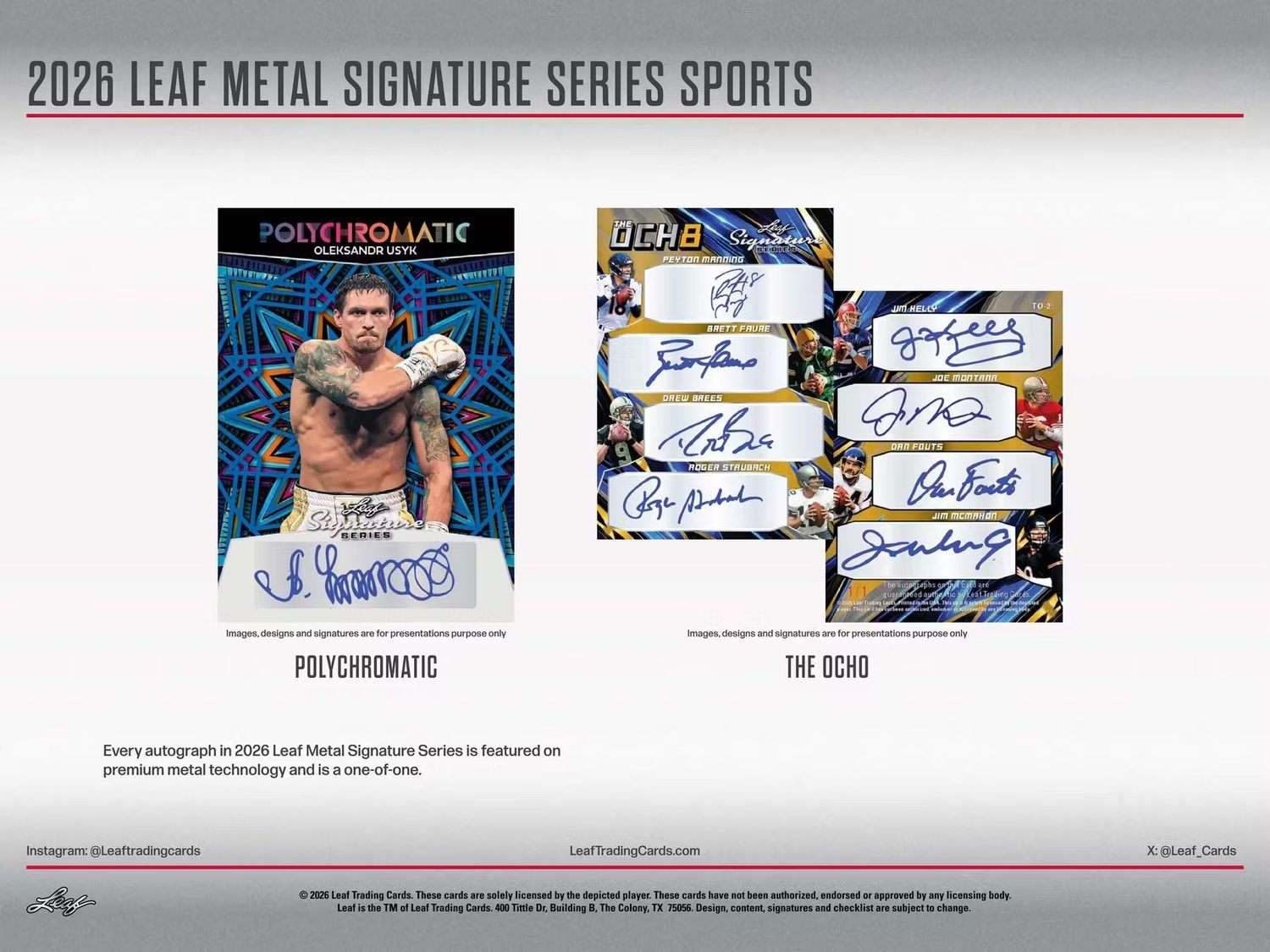 2026 Leaf Signature Series Hobby Box (Coming soon)