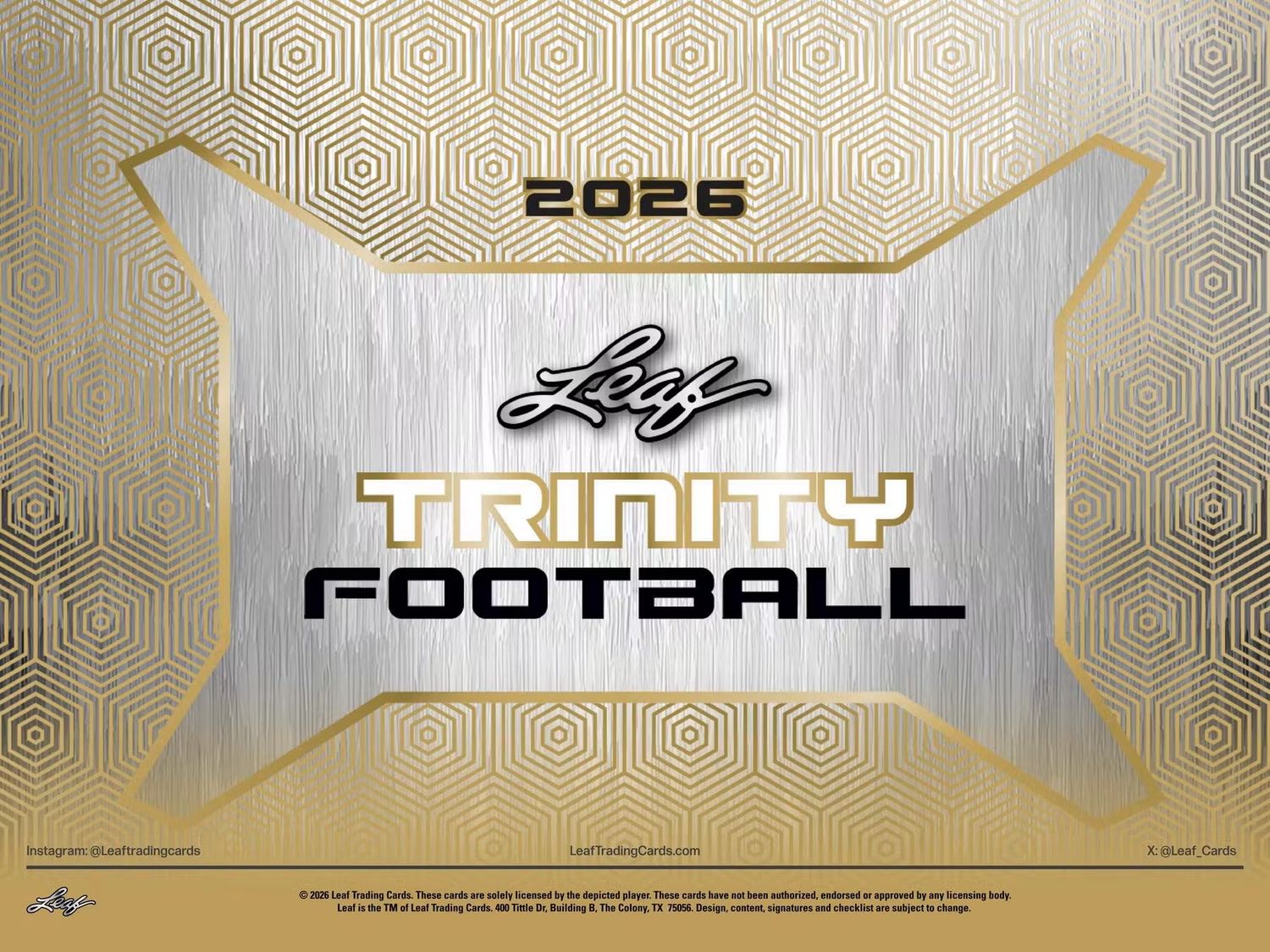2026 Leaf Trinity Football Hobby Box (Coming soon)