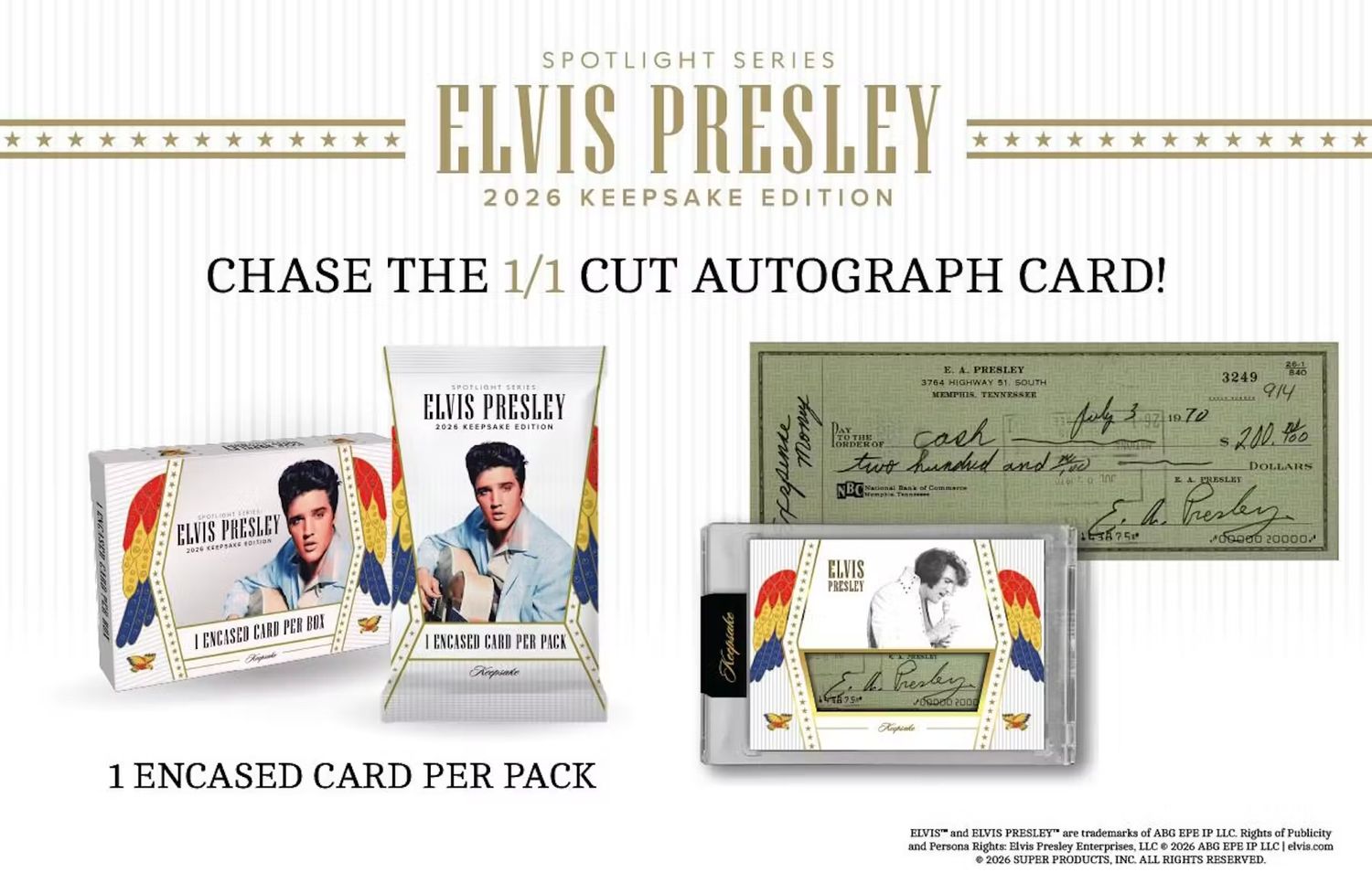 2026 Keepsake Elvis Presley Spotlight Series Hobby Box (Coming soon)