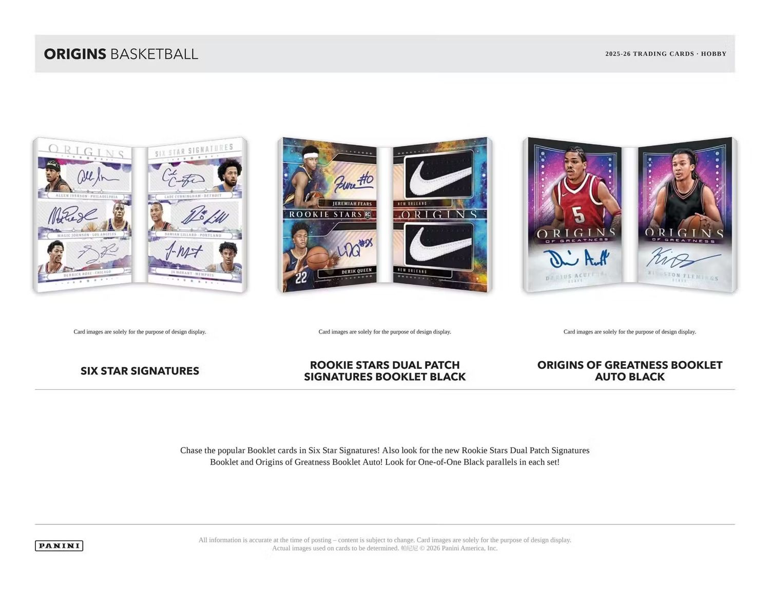 2025/26 Panini Origins Basketball Hobby Box (Preorder)