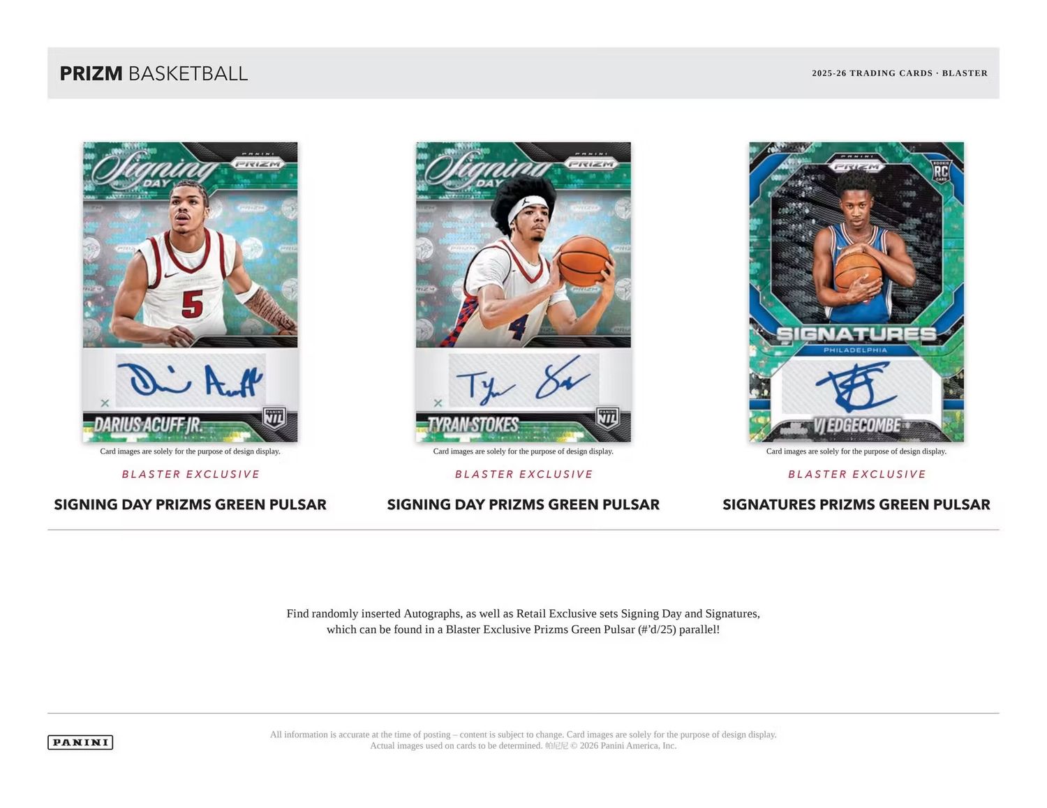 2025/26 Panini Prizm Basketball Blaster 20-Box Case